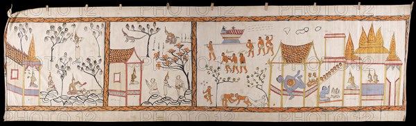 Narrative Scroll: Vessantara Jataka, 1st half 20th century. Creator: Unknown.