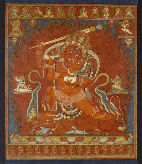 Raktayamari and Vajravetali, early 14th century. Creator: Unknown.