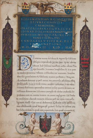 Panegyric of Leonardo Loredan, 21 April, 1503. Creator: Unknown.