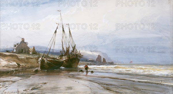 Fishing Boats, 1862. Creator: Eugene Isabey.