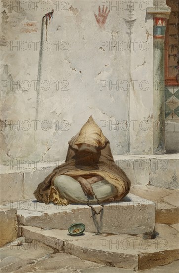 Arab Mendicant in Meditation, c1860. Creator: Charles Camino.