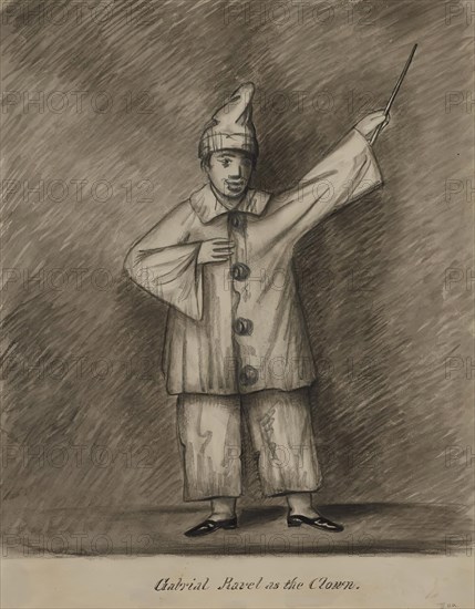 Gabriel Ravel as the Clown, 1855-1859. Creator: Alfred Jacob Miller.