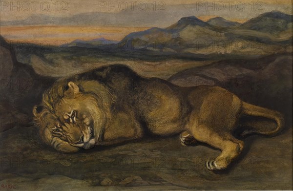 Large Lion, early 1830s. Creator: Antoine-Louis Barye.