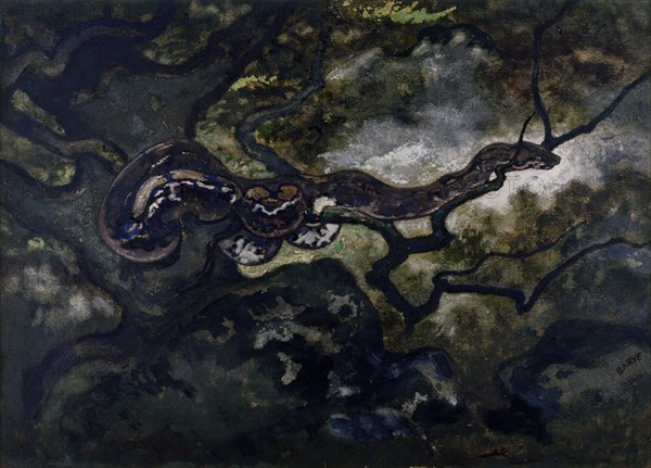 Python in a Tree, c1850-1860. Creator: Antoine-Louis Barye.