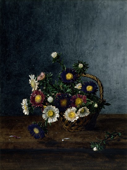 Basket of Oxeye Daisies, 1863. Creator: Leon Bonvin.