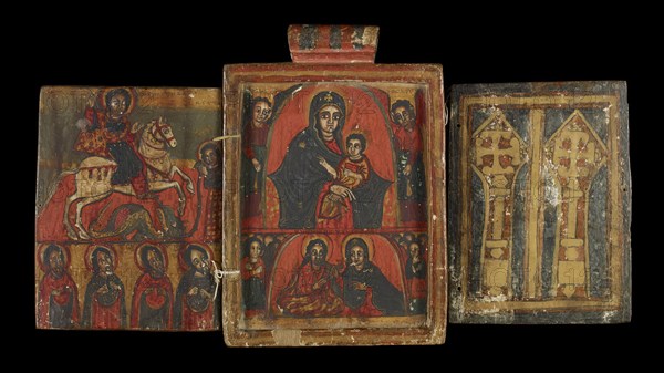 Double-sided Icon with Scenes from the Life of Christ, the Virgin Mary, and the Saints, 18th century Creator: Unknown.