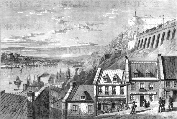The Visit of the Prince of Wales to Canada - the Citadel of Quebec, from Prescott Gate...., 1860. Creator: Richard Principal Leitch.