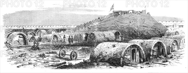 The War in China - interior of the North Fort Peiho - from a sketch by our special artist, 1860. Creator: Unknown.