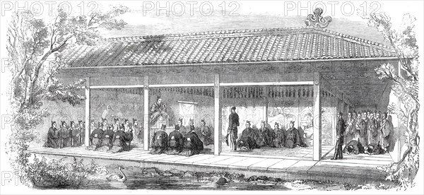First audience of a British minister with the Tycoon of Japan at Jeddo..., 1860. Creator: Unknown.