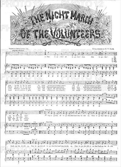 The Night March of the Volunteers, 1860. Creator: Thomas Robert Macquoid.