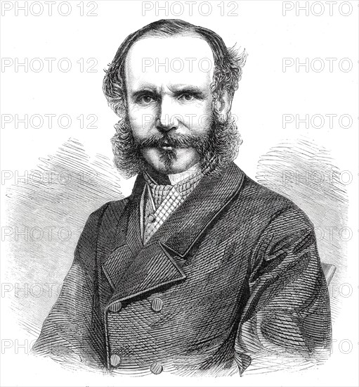 Mr. F. W. Bowlby, the "Times'" correspondent in China - from a photograph by Herbert Watkins, 1860. Creator: Unknown.