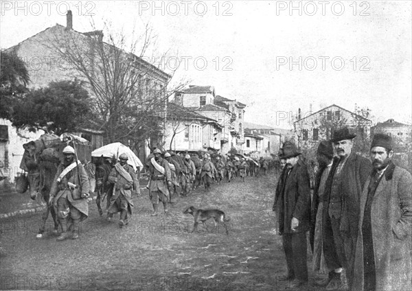 'La prise de Monastir ; L'entrée des troupes francaises a Monastir, le 19 novembre 1916', 1916. Creator: Unknown.