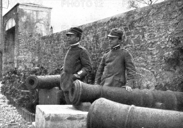 'les Italiens en Albanie ; le general italien Ferraro, commandant a Valona en septembre 1916, au mil Creator: Unknown.