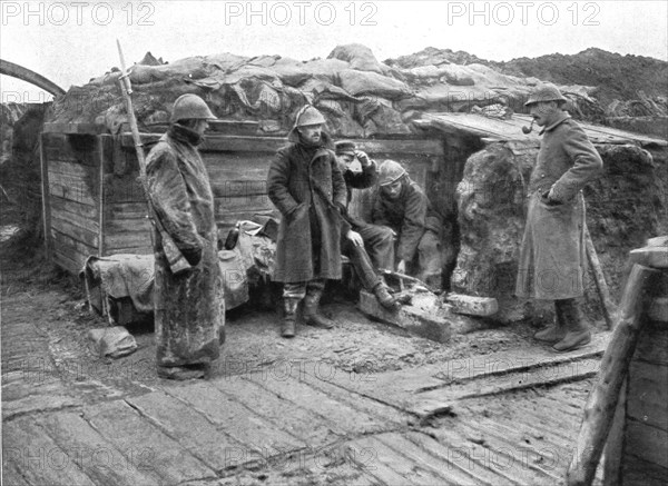 'La gauche du front allie; Un poste avance des lignes belges', 1917. Creator: Unknown.