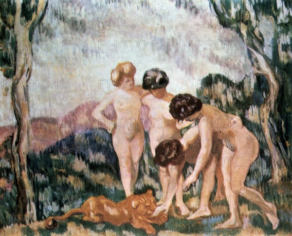 'Girls Playing with a Lion Cub', 1905-1906