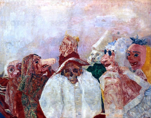 'Masks Confronting Death', 1888