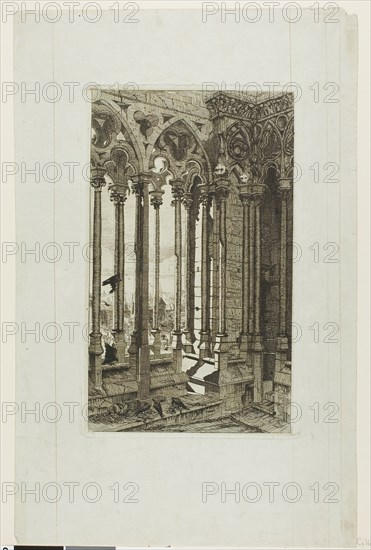 The Gallery of Notre-Dame, Paris, 1853. Creator: Edmond Gosselin.