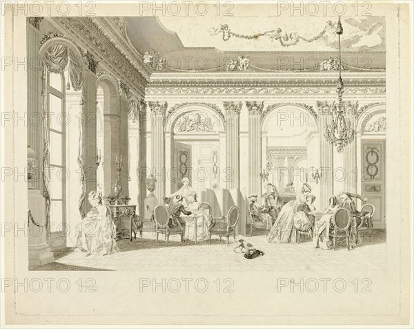 The Drawing Room, 1783. Creator: François Nicolas Barthélemy Dequevauviller.