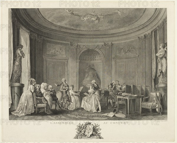 The Concert, 1784. Creator: François Nicolas Barthélemy Dequevauviller.