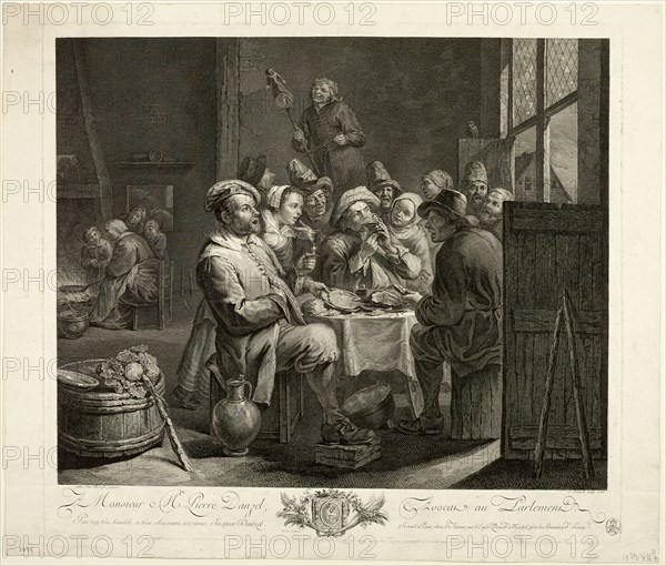 The King Drinks, 1766. Creators: Jacques Claude Danzel, Baisiez.