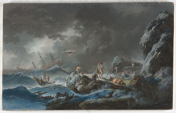 The Shipwreck, 1782. Creator: Jean-Baptiste Pillement.