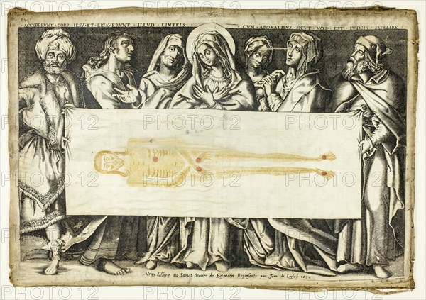 The Holy Shroud of Besançon, 1634. Creator: Jean de Loisy.