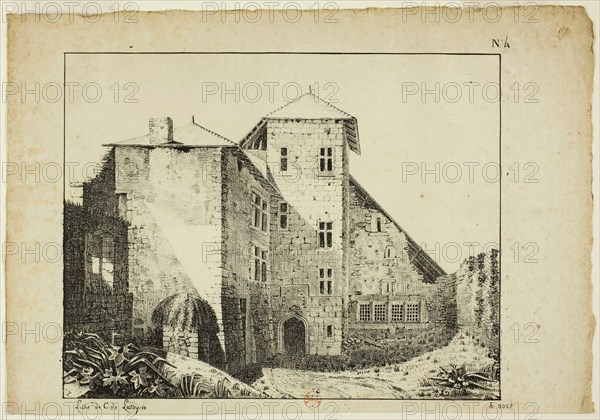 Tivoli, plate four from Views and Buildings of Italy, n.d. Creator: Lameau.