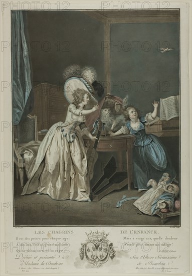 Les Chagrins de l'Enfance, 1789. Creator: Louis Le Coeur.