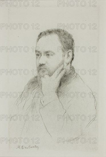 Portrait of Emile Zola, 1875. Creator: Marcellin Desboutin.