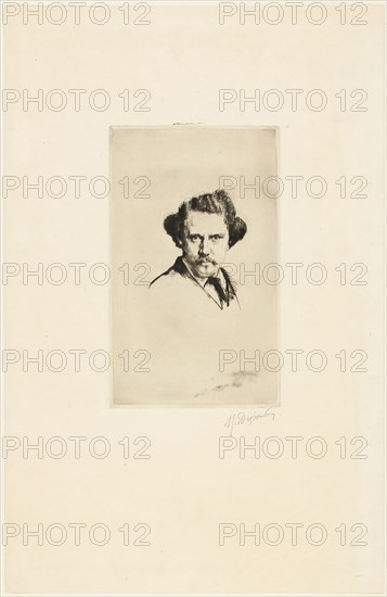 Portrait of Alfred Cadart, 1875. Creator: Marcellin Desboutin.