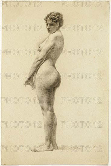 Standing Female Nude, 1881. Creator: Marie Alexandrine Mathieu.