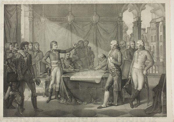 Treaty of Léoben, c. 1822. Creator: Nicolas-Henri Jacob.