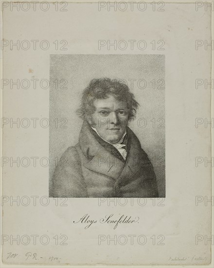 Portrait of Alois Senefelder, 1819. Creator: Nicolas-Henri Jacob.