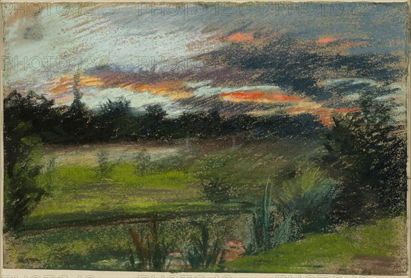Blue and Orange Sky, 1838/40. Creator: Paul Huet.