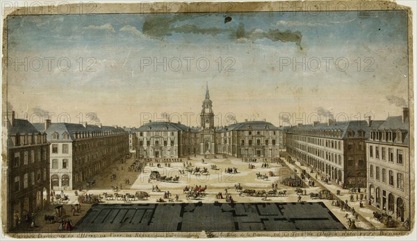 Elevation Perspective of l'Hôtel de Ville, Rennes, n.d. Creator: Philippe Nicolas Milcent.