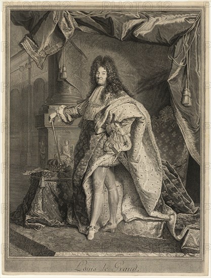 Portrait of Louis XIV, 1712. Creator: Pierre Drevet.