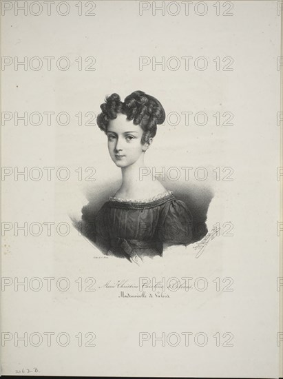 Marie Christine Caroline d'Orléans, Mademoiselle de Valois, 1825. Creator: Henri Grevedon.