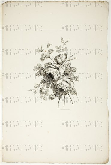 Bouquet with Roses, from Collection of Different Bouquets of Flowers, In..., published July 4, 1760. Creator: Pierre-Charles Canot.