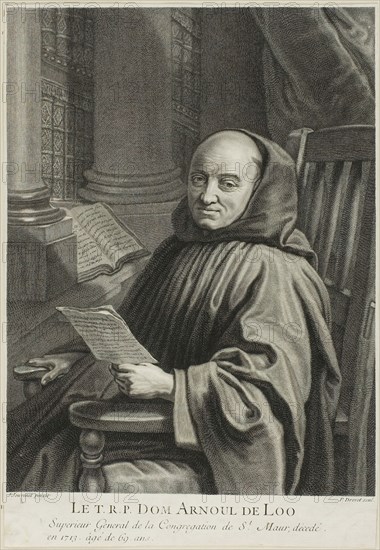 Portrait of Father Arnoul de Loo, n.d. Creator: Pierre Imbert Drevet.