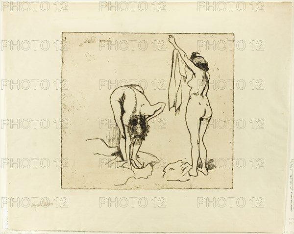 Two Women Drying Themselves, 1896. Creator: Suzanne Valadon.