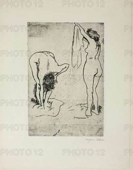 Two Women Drying Themselves, 1895. Creator: Suzanne Valadon.