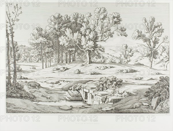 View of One of the Springs of Mount Pentéli, 1845. Creator: Theodore Caruelle d'Aligny.
