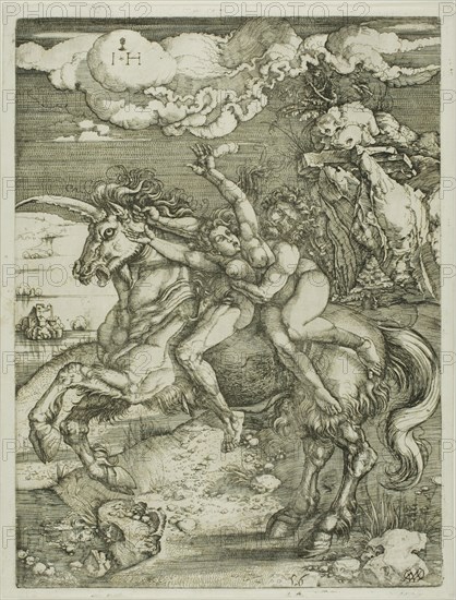 Abduction of Proserpine on a Unicorn, n.d. Creator: Hieronymus Hopfer.