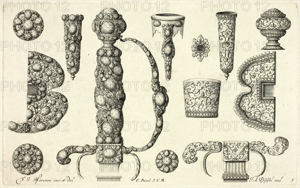 Designs for Jewelry, before 1697. Creator: Johann Andreas Pfeffel.