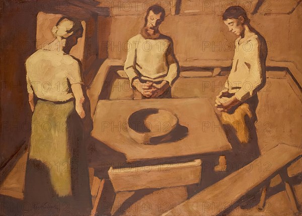 The table prayer, after 1923. Creator: Albin Egger-Lienz.