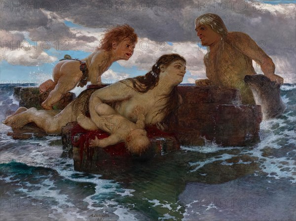 Sea idyll, 1887. Creator: Arnold Bocklin.