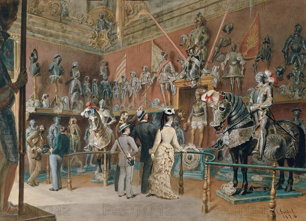 The Armory I of the Ambraser Collection, 1875. Creator: Carl Goebel.