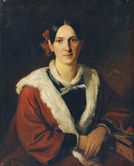 Luise von Schwind, the wife of the painter Moritz von Schwind, 1845. Creator: Carl Rahl.