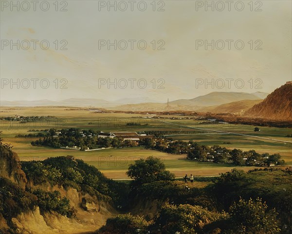 A view of Vienna from the Bisamberg, 1840. Creator: Christian Plattensteiner.