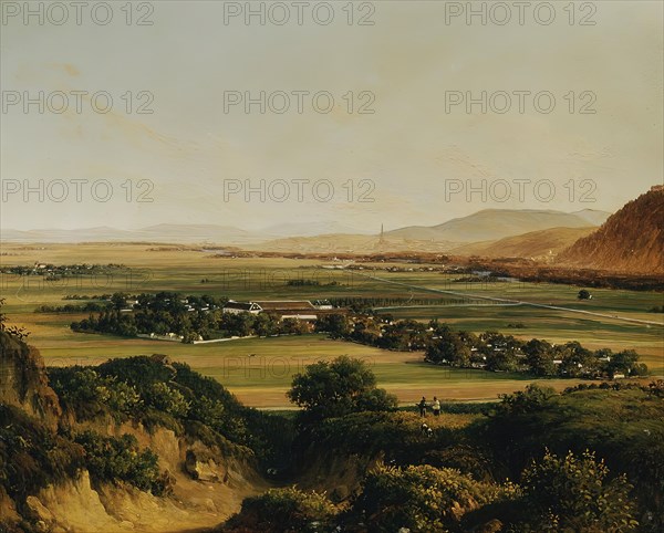 A view of Vienna from the Bisamberg, 1840. Creator: Christian Plattensteiner.